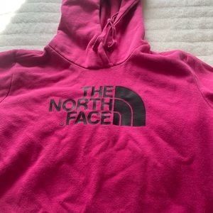 North face hot pink hoodie.